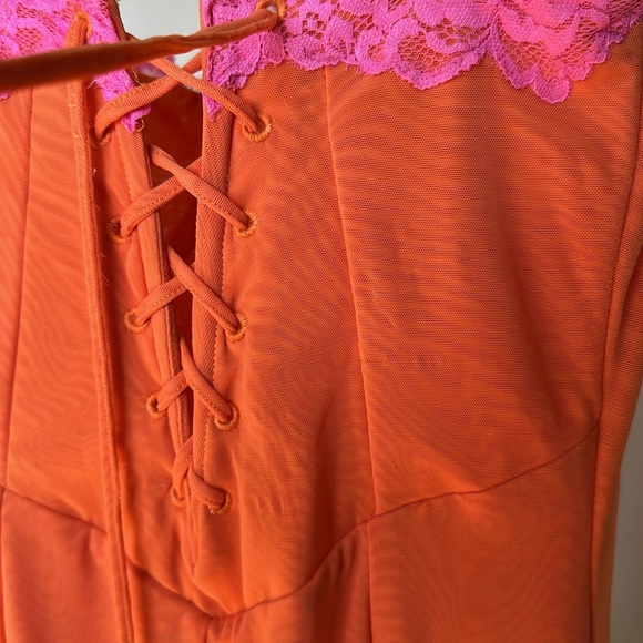 HOUSE OF CB 'Aiza' Flame Orange Maxi Dress size S - Picture 14 of 15